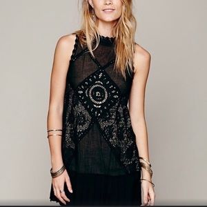 Free People One Sleeveless Black Dress